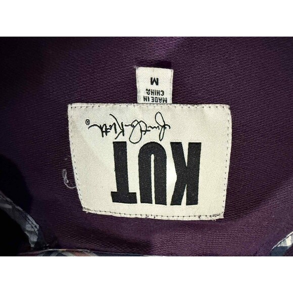 KUT From The Kloth Plum Purple Vintage-Inspired Ruffle Trench Coat Size M - Picture 10 of 10